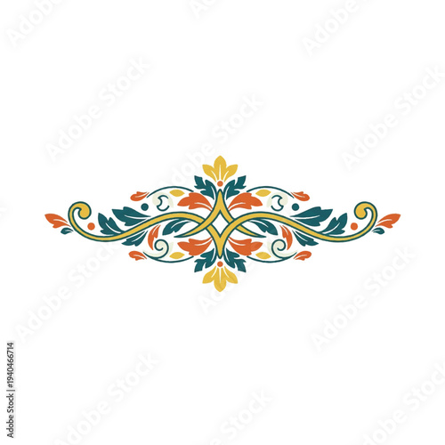 Decorative floral element wit...