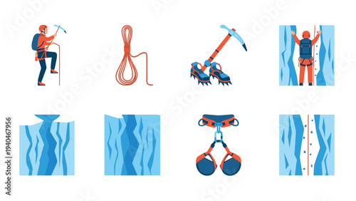 Climbing gear and techniques: equipment and skills for ice climbing adventure