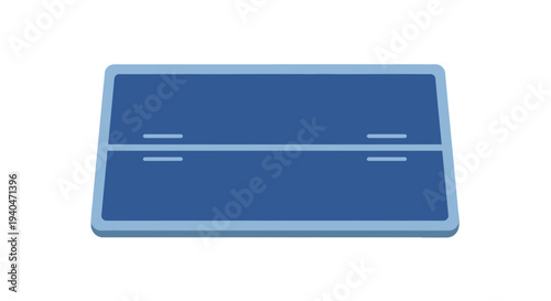 Blue Ping Pong Paddle Illustration.