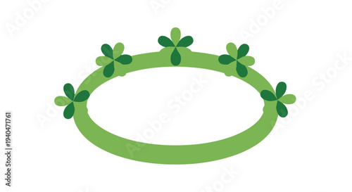 Green Shamrock Headband with Clovers.