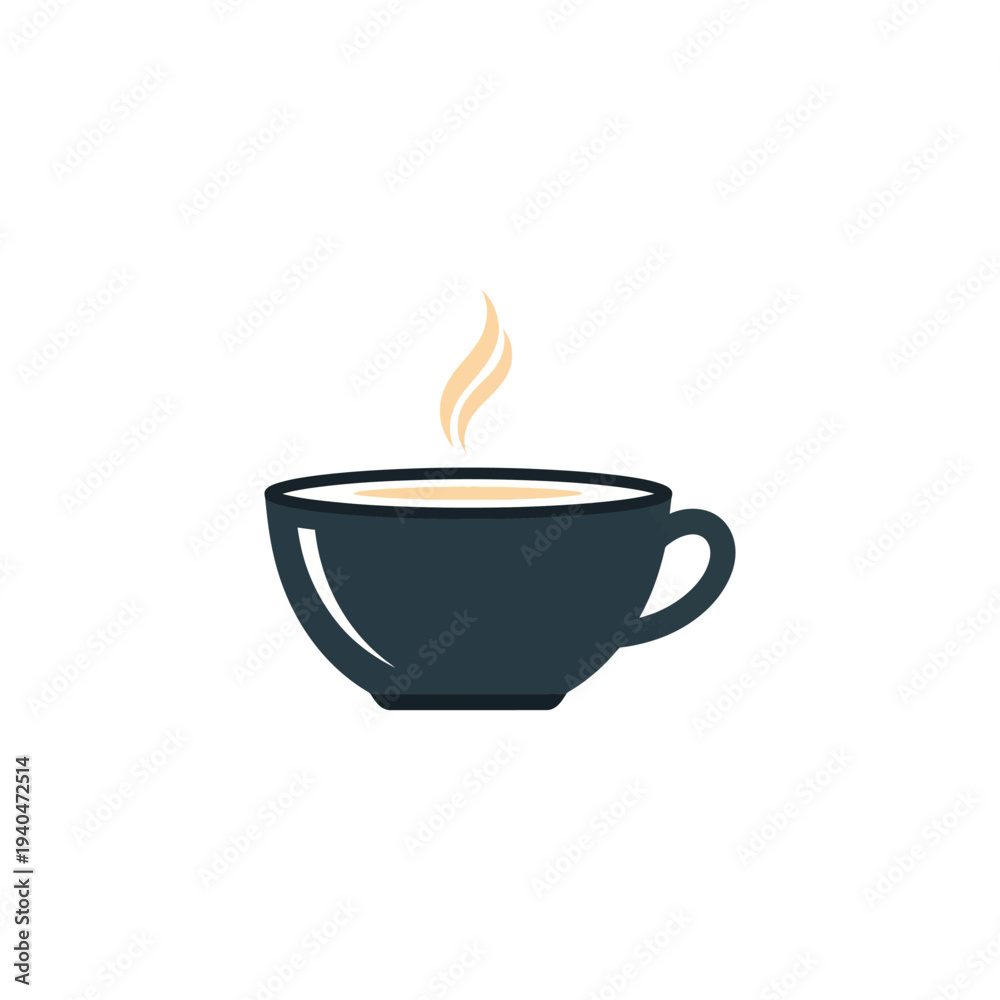 Obraz premium Steaming Coffee Cup Illustration Design.