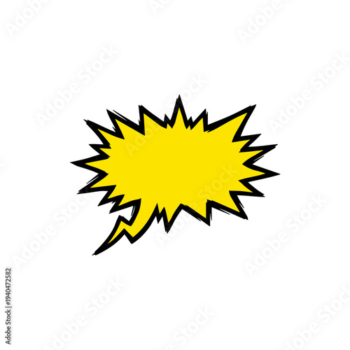 retro comic speech bubble element.