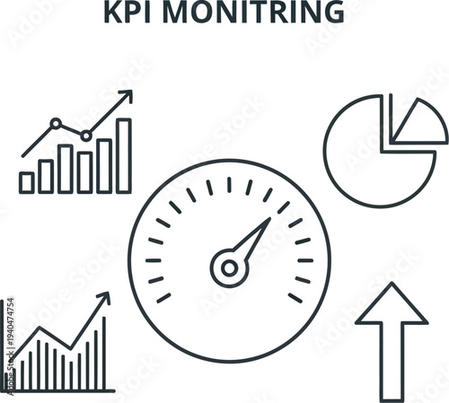 business graph with arrow