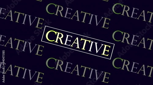 creative animation with glowing video motion text