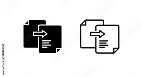 Document copy icon - data transfer and duplication