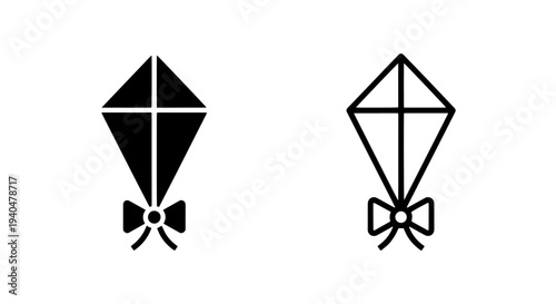 Kite icon - simple diamond shape with bow