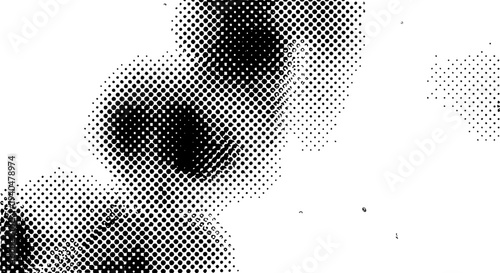 Halftone dots set with gradient effect and texture overlay featuring graphic design, illustration, shading with pattern