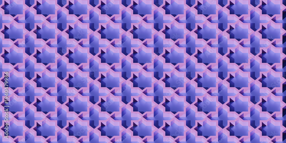 Obraz premium Geometric pattern in arabian style. 3d render illustration.