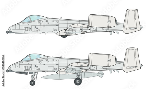 Amerikanisches Erdkampfflugzeug