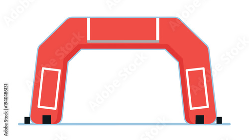 Inflatable red arch for outdoor events and races