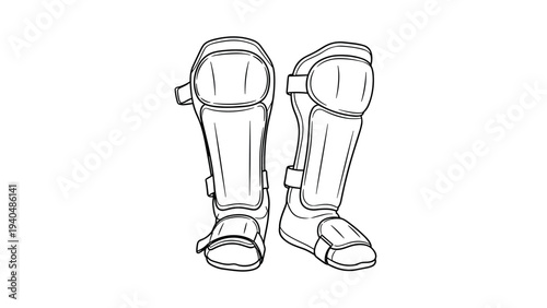 Protective sports gear: linear shin guards design