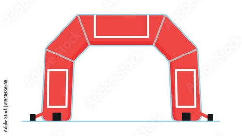 Inflatable red race archway for events and competitions