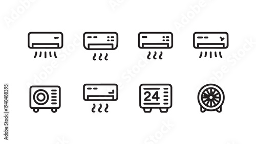 Air conditioning and HVAC icons