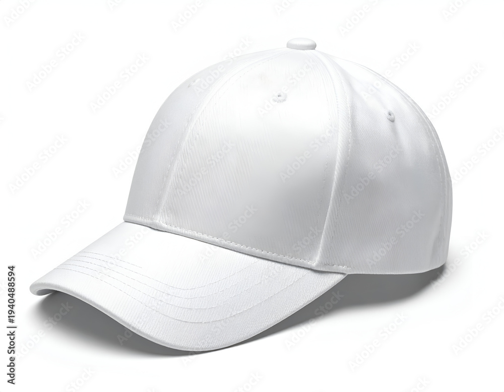 Fototapeta premium Clean white baseball cap on a neutral background