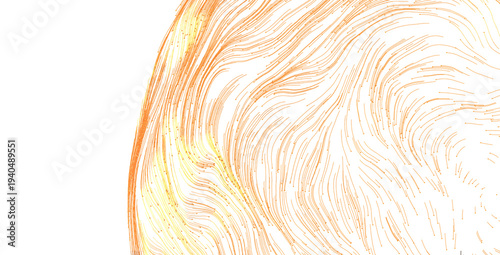 Abstract gold lines swirl a...