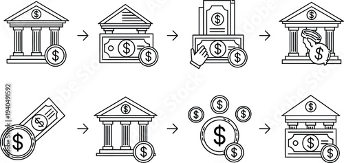 The evolution of banking and money flow