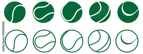 tennis ball flat design, tennis ball artwork, , tennis ball isolated background, tennis ball sports icon, minimalist sports design for web and print media Vector