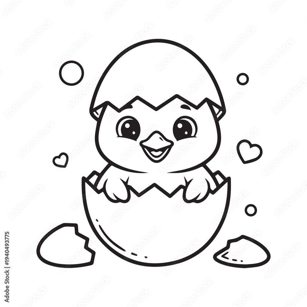 Fototapeta premium BOLD and EASY COZY EASTER COLORING pages