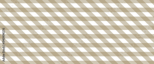 Classic Beige Gingham Checkered Seamless Pattern. A timeless vector illustration featuring a clean tan and white picnic plaid design.