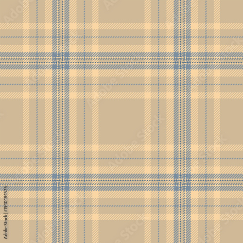 Folded plaid background fabric, october texture pattern vector. Teen check textile tartan seamless in light and orange colors.