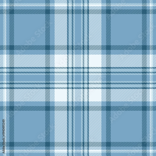 Multicolored plaid vector tartan, windowpane background check texture. Many seamless fabric textile pattern in cyan and alice blue colors.
