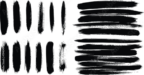 Brush stroke patterns with vertical and horizontal strokes