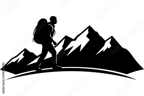 Mountaineering Duo Ascending Peaks