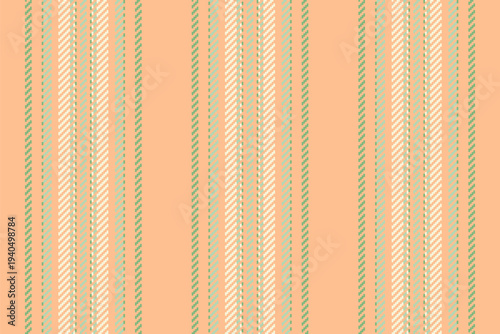 Packaging lines fabric seamless, school background stripe texture. Light textile vector pattern vertical in orange and light colors.