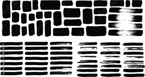 Black and white abstract pattern with rectangular shapes