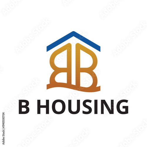 Luxury Real Estate B Housing Monoline Logo