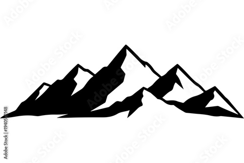 Minimalist Mountain Silhouette Vector Art
