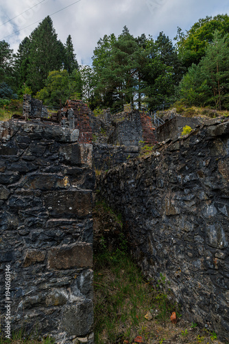 Ruins of Hafna Lead mine Gwydir Forest Betws Y Coed