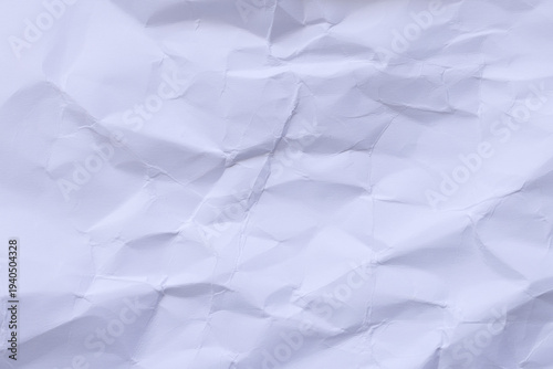 Valokuva Top view of white crumpled paper texture background,Close-up texture of white crumpled and wrinkled paper background