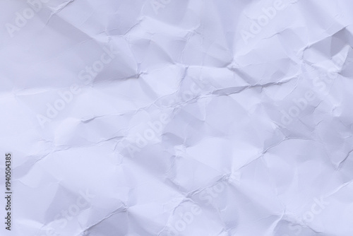 Canvas-taulu Top view of white crumpled paper texture background,Close-up texture of white crumpled and wrinkled paper background
