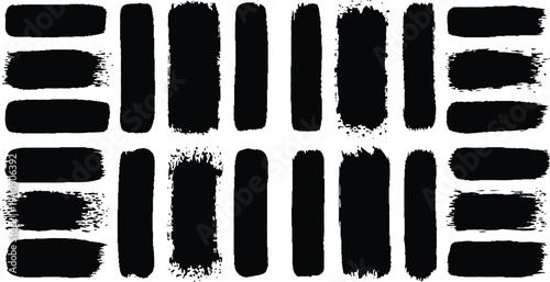 Abstract brush stroke pattern with black vertical lines on white background