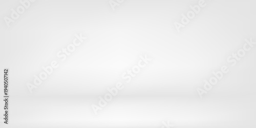 Modern color gray gradient spotlight curve line room perspective texture background.  Studio backdrop wallpaper light radius wall white astract
