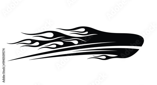 Dynamic flame design with a sleek racing inspired silhouette