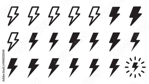 Lightning bolt progression icons