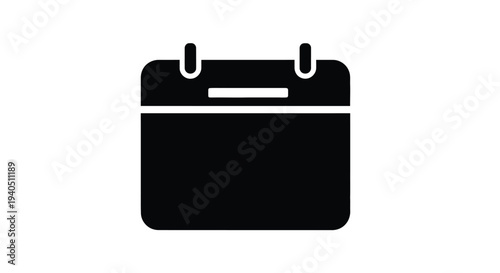 Simple black cooler icon with handle a minimalist silhouette