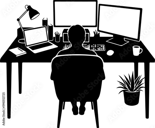 Cargo Delivery Truck Silhouette Vector Illustration

Heavy Duty Transport Lorry Black Silhouette Design

Freight Transport Semi Truck Side View Silhouette