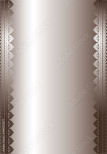 Elegant Vintage Lace Border Background with Neutral Gradient and Decorative Frame