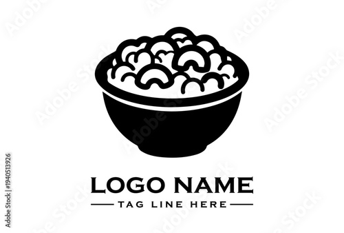 A black silhouette logo of a bowl filled with Easter eggs and a cross on a white background with a tagline and logo name in black text.