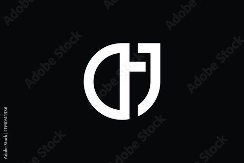  letter dj logo vector design template
