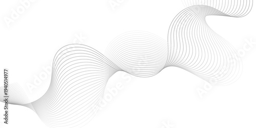 Abstract Minimal Wave Lines Background With Flowing Curves and Light Grayscale Texture  modern design, technology, branding, presentations, and clean creative layouts with subtle motion and depth.