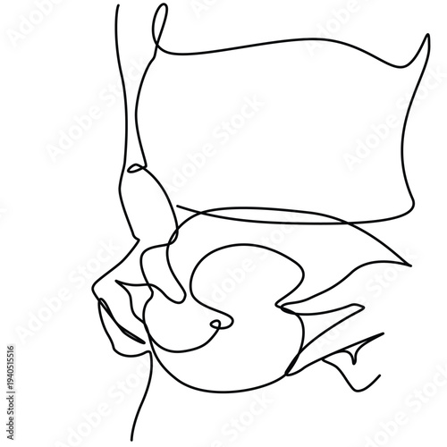 Woman's pot belly one line drawing. Woman's pot belly single line illustration. Woman's pot belly minimalist line art. Woman's pot belly vector art