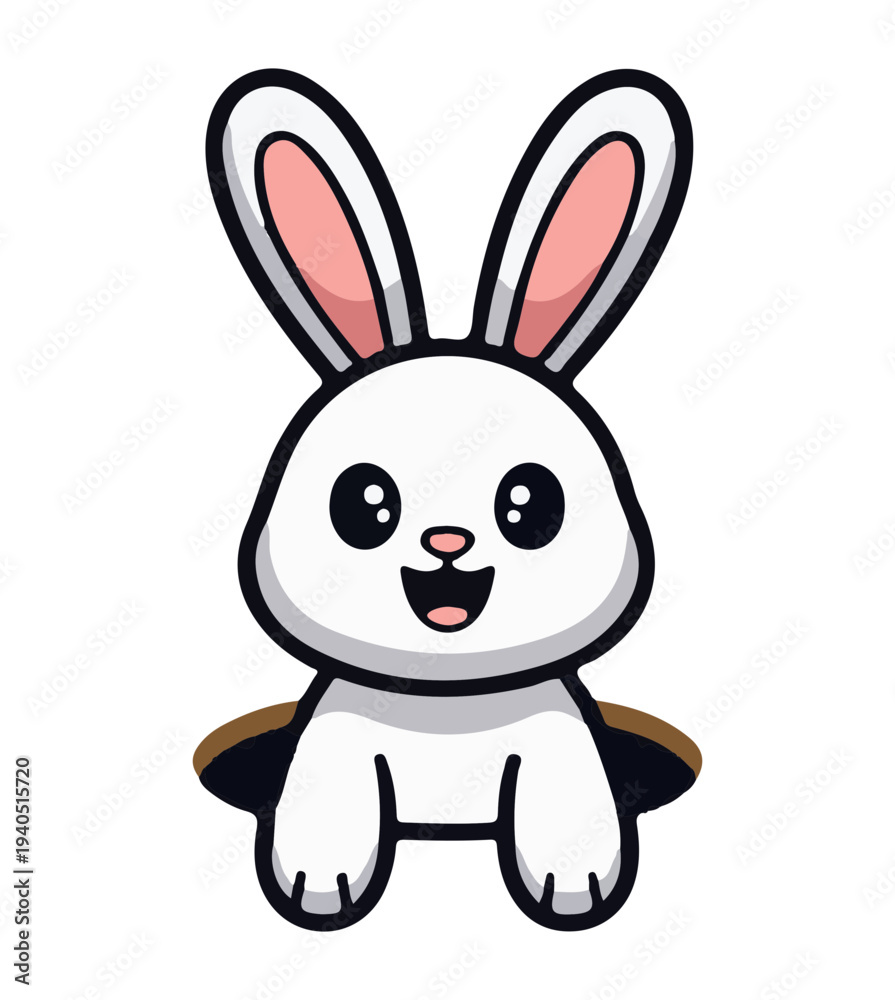 Obraz premium Easter rabbit, easter Bunny. Vector illustration.