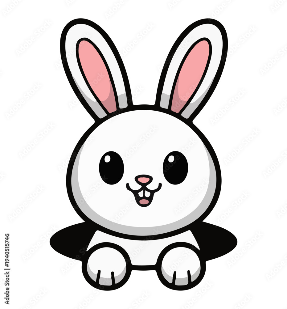 Obraz premium Easter rabbit, easter Bunny. Vector illustration.