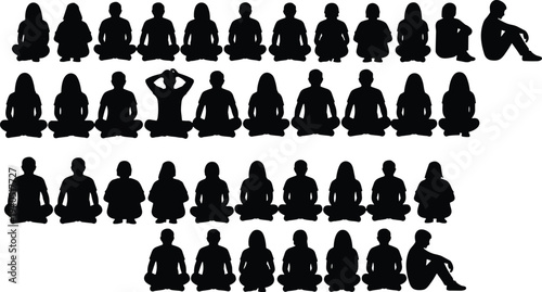 Set of black silhoueCollection of black quadcopter and 