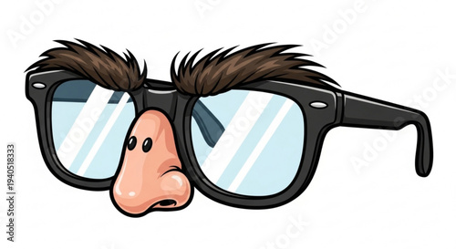 Cartoon face with glasses and nose comical expression humorous illustration quirky character funny glasses cartoonish features comedic style witty artwork cartoon face glasses