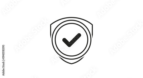 Shield Icon with Checkmark Symbol.